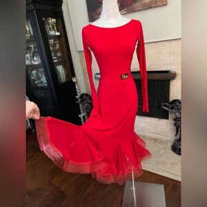 Ballroom Smooth practice Dance wear skirt and bodysuit